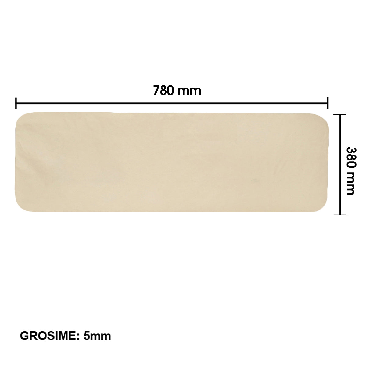 380x780mm rear window for Forest Tractor